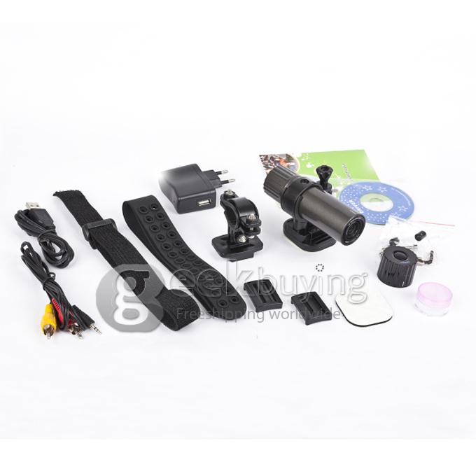 SJ72 Plastic Shell 120 Degree Angle Lens 5MP 1080P 10fps H.264 Outdoor Waterproof Sports HD DV with PC Camera Function for Windows 2000 XP Vista 7 Black