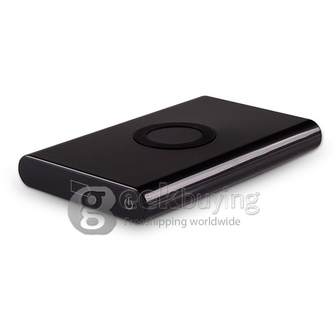 New T800 7000mAh Backup Battery Charging Pad Qi-Enabled USB Charger for All Qi Compatible Devices - Black