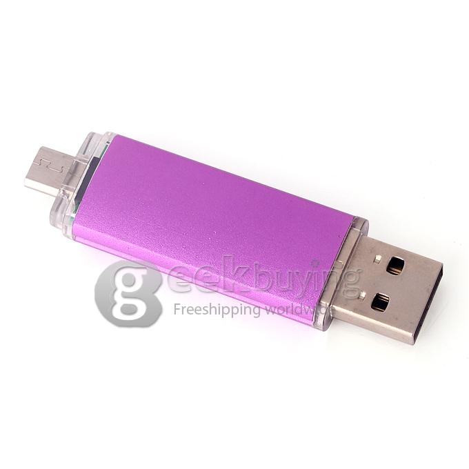OTG External Storage Micro USB2.0 Drive Memory Stick for Smart Phone/Tablet PC 8G - Purple