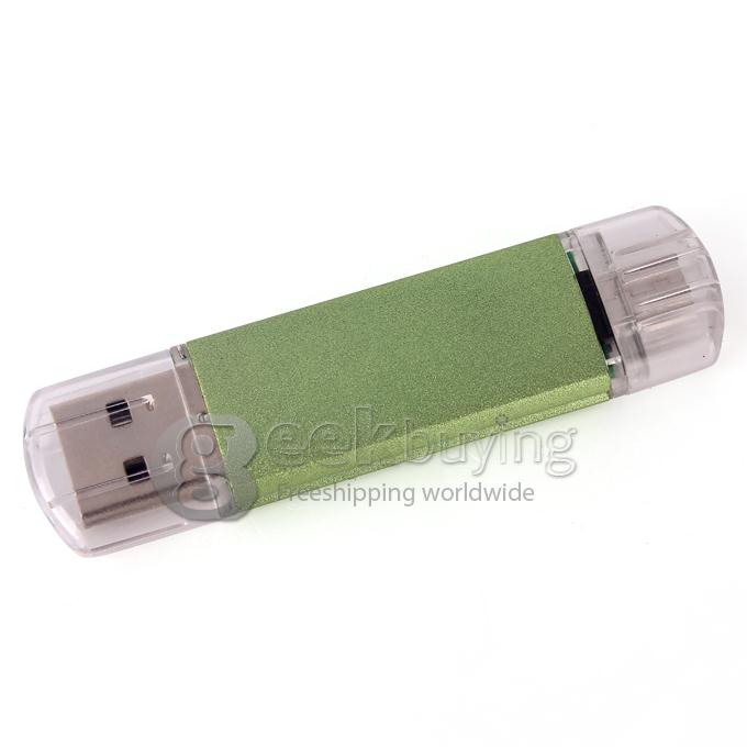OTG External Storage Micro USB2.0 Drive Memory Stick for Smart Phone/Tablet PC 32G - Green