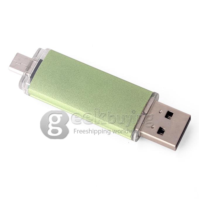 OTG External Storage Micro USB2.0 Drive Memory Stick for Smart Phone/Tablet PC 32G - Green