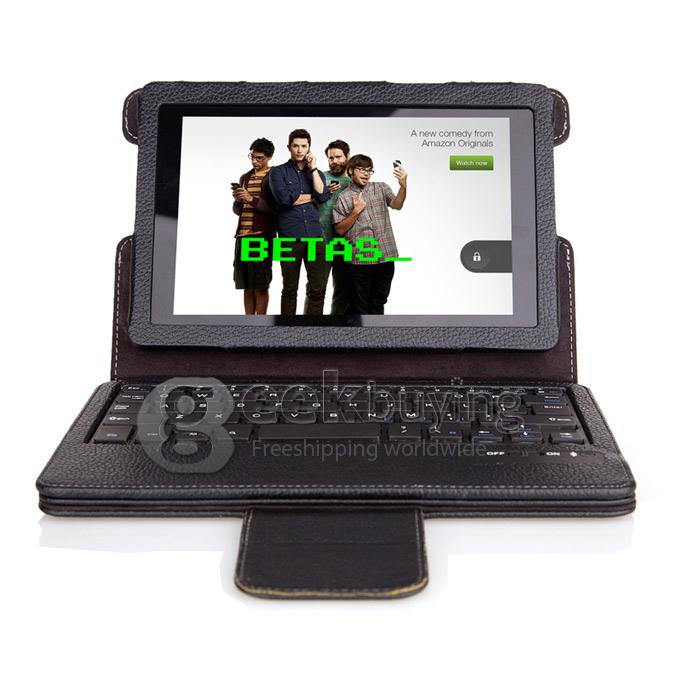 Detachable Bluetooth Keyboard with Leather Case for Amazon New Kindle Fire HD7 II