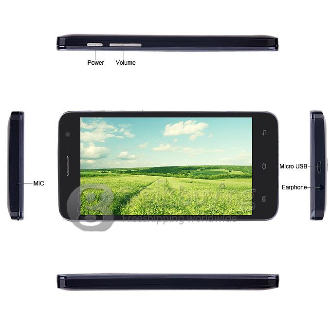 CUBOT BOBBY MTK6572 CortexA7 1.2GHz 5.0inch Android 4.2 OS Smartphone 512MB RAM 4GB ROM 3400MAH battery 8.0MP Camera 3G GPS - Black
