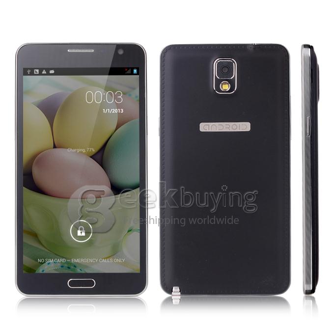 JIAKE N900W MTK6582 Quad Core 1.3GHz 5.5inch Android 4.2 OS Smartphone 1GB RAM 4GB ROM 5.0MP Camera 3G GPS - Black