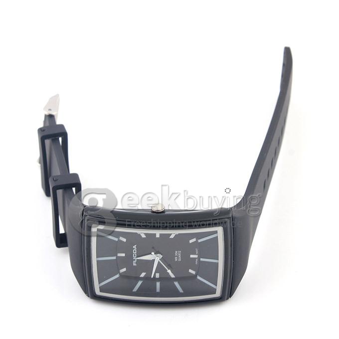 Fucda CS1852M Quartz Square Dial Silicone Wrist Watch - White