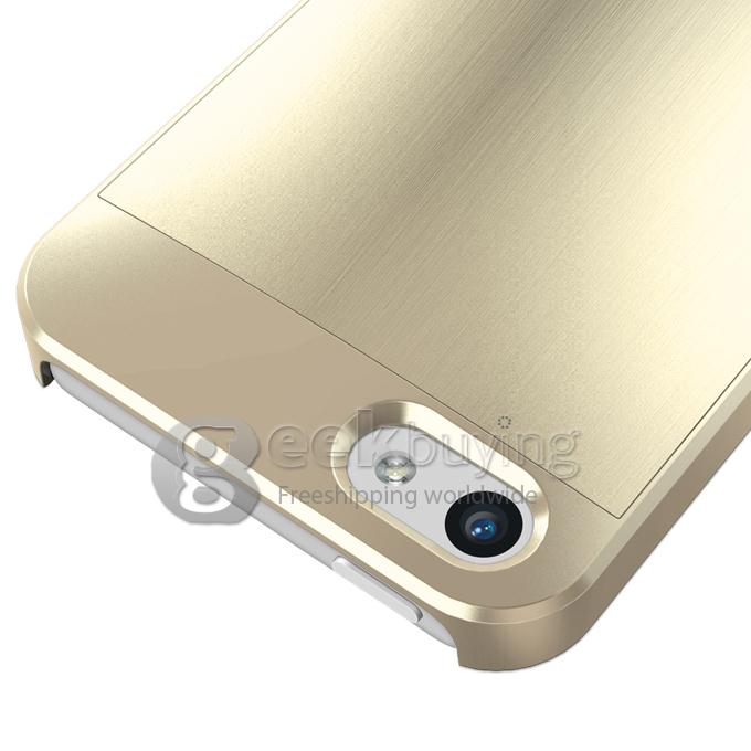HOTGO Aluminum Alloy Protective Cover Case for iPhone 5/5S - Gold