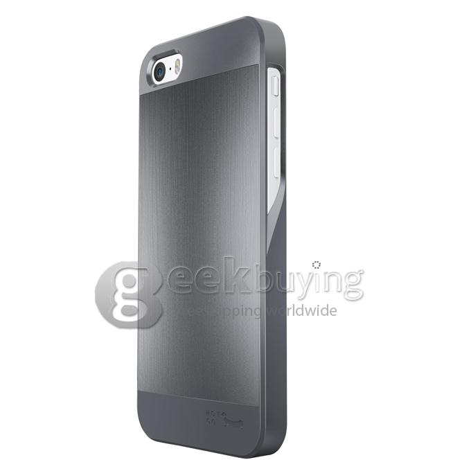 HOTGO Aluminum Alloy Protective Cover Case for iPhone 5/5S - Gray