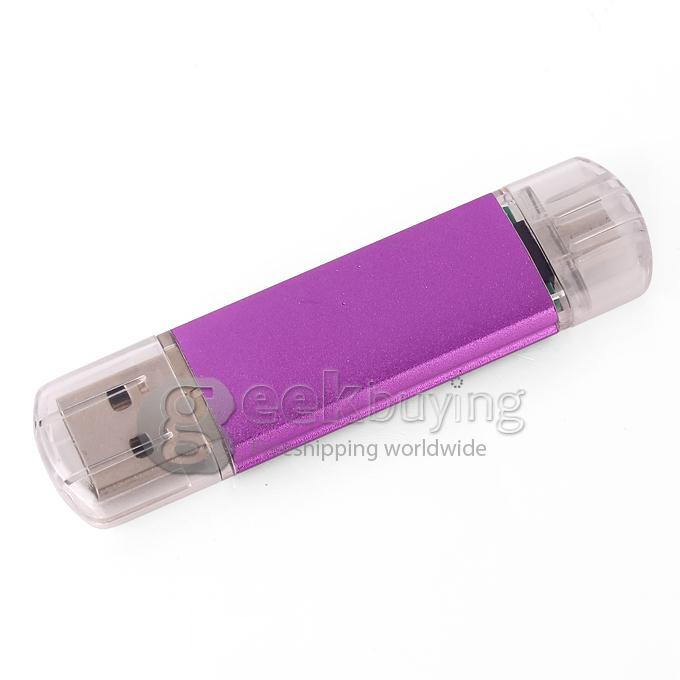 OTG External Storage Micro USB2.0 Drive Memory Stick for Smart Phone/Tablet PC 8G - Purple