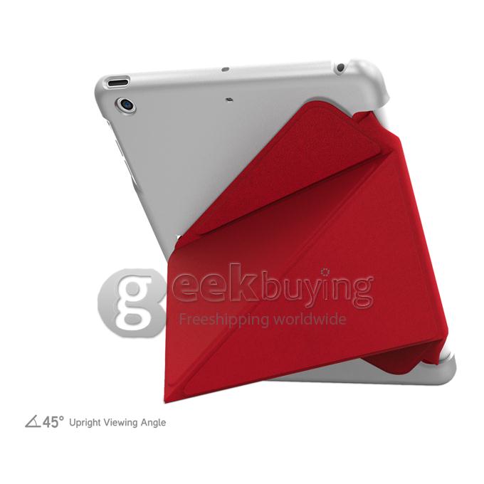 HOTGO M1 PU Leather with Plastic Protective Case for iPad mini - Red