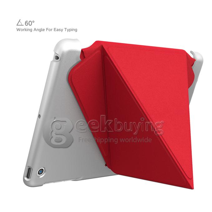 HOTGO M1 PU Leather with Plastic Protective Case for iPad mini - Red