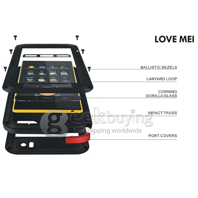 LOVE MEI Weather/Dirt/Shockproof Protective Case for Xiaomi 3 Mi 3 - Black