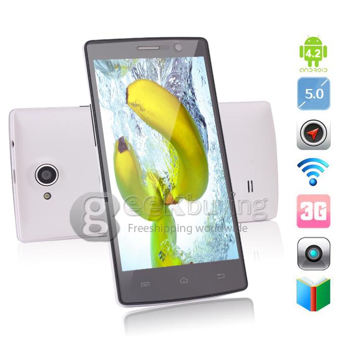 Neken N6+ 5.0Inch IPS FHD OGS Screen MTK6592 Octa-Core 1.7GHz 2GB+16GB 12.6MP Camera Android4.2 with OTG/3G/GPS - White