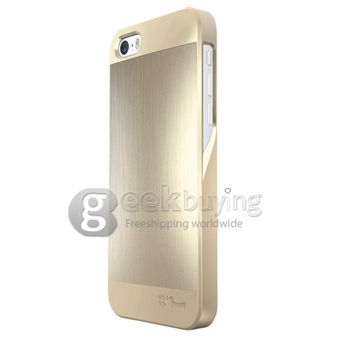 HOTGO Aluminum Alloy Protective Cover Case for iPhone 5/5S - Gold