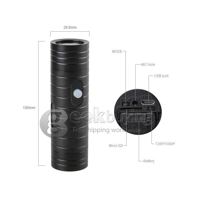 SJ2000 170A+ Wide Angle Lens 12MP 1080P H.264 Outdoor Waterproof Sports HD DV with Mic and Lithium Battery for Windows 2000 XP Vista 7 Black