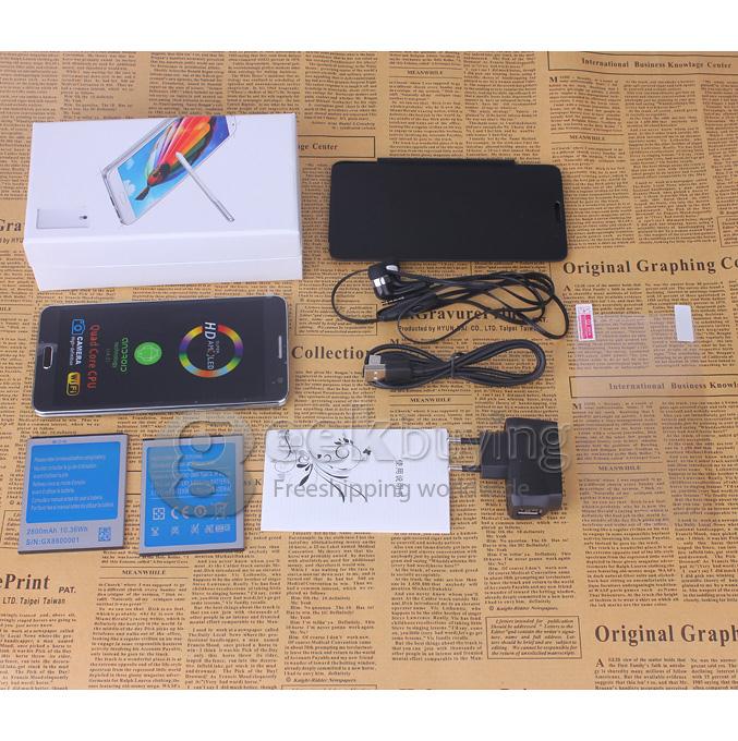 JIAKE N900W MTK6582 Quad Core 1.3GHz 5.5inch Android 4.2 OS Smartphone 1GB RAM 4GB ROM 5.0MP Camera 3G GPS - Black
