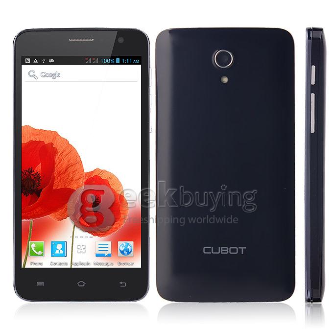 CUBOT BOBBY MTK6572 CortexA7 1.2GHz 5.0inch Android 4.2 OS Smartphone 512MB RAM 4GB ROM 3400MAH battery 8.0MP Camera 3G GPS - Black