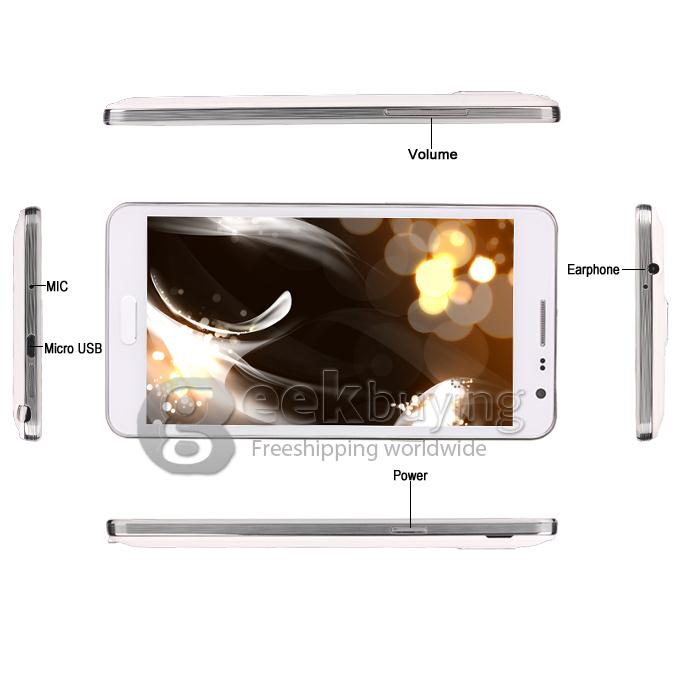 JIAKE N900W 5.5inch MTK6582 Quad Core 1.3GHz Smartphone 1GB+4GB 5.0MP Camera Android 4.2 3G/GPS - White