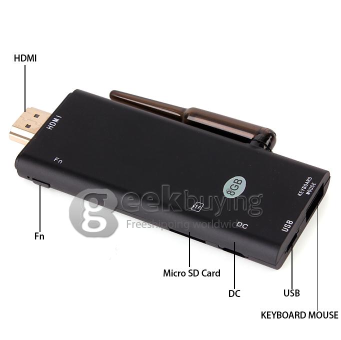 CX-803 Dual Core RK3066 Android 4.1 Google TV BOX with TF Card Slot and External Antenna 1G/8G -Black
