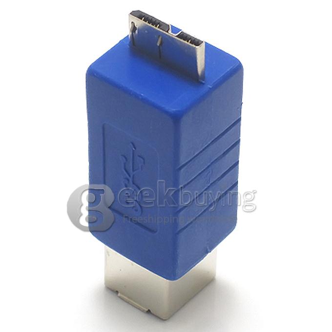 USB 3.0 Micro B Male to B Female Adapter -Blue