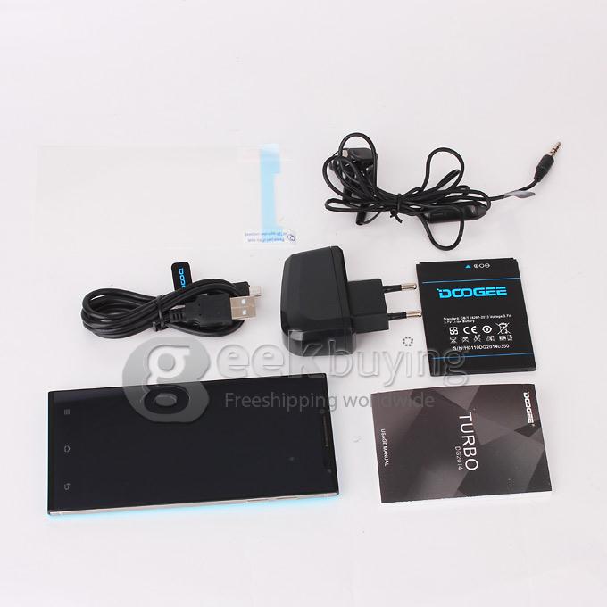DOOGEE DG2014 MTK6582 Quad core 1.3GHz 5.0Inch Android4.2 OS Smartphone 1GB RAM 8GB ROM IPS HD Screen 13.0MP 3G/GPS - Blue