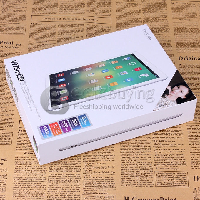 Onda V975M Amlogic M802 2.0GHz 9.7 inch Tablet PC Android 4.3 Quad Core Retina Capacitive Touch Screen 2048*1536 2G/16G
