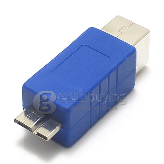 USB 3.0 Micro B Male to B Female Adapter -Blue