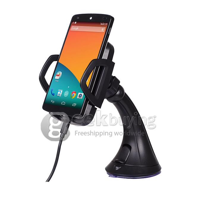 C3C Qi Wireless Car Charger Dock with Universal Orienting Windshield / Dashboard For Samsung Galaxy S5 Nexus 5 Nexus 4 Lumia 920 All Qi Compliance Mobile Phones