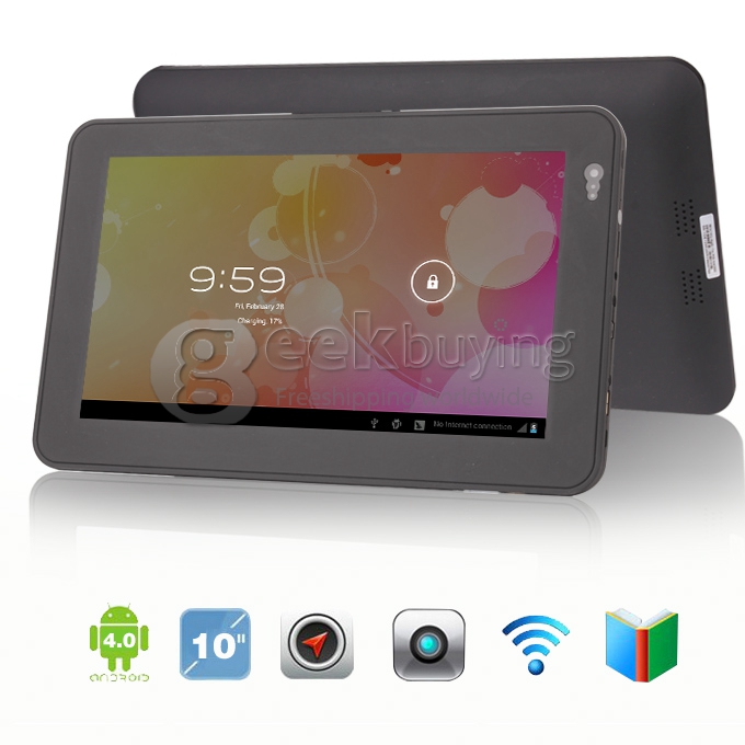 Zenithink C92 CORTEX A9 1.2GHz 10 inch Tablet PC Google Android 4.0 OS Capacitive Touch Screen 1024*600 1G/8G Black