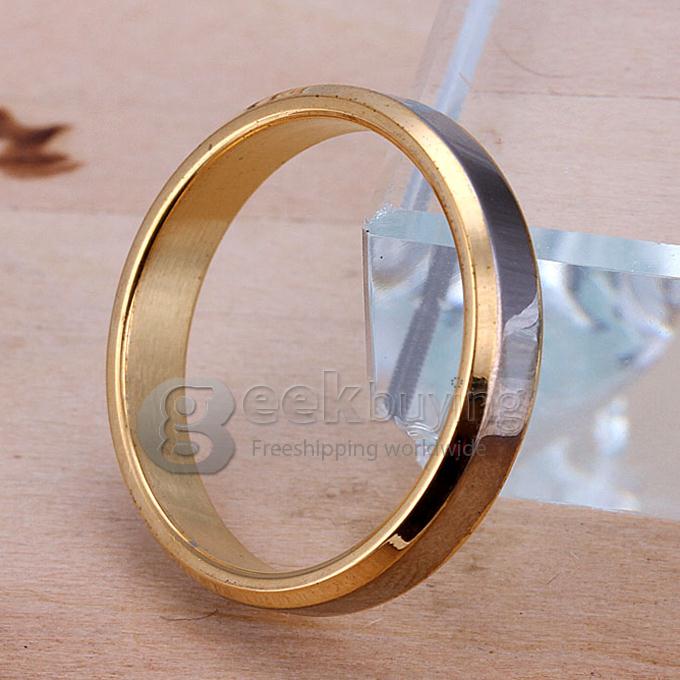 Fashion Gold and Silver Forever Love Steel Couple Ring for Men 8 Size