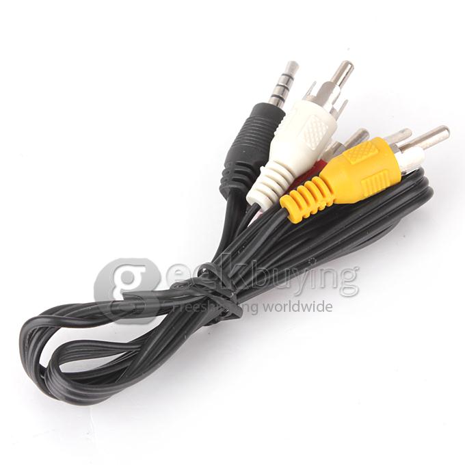 0.6M 3.5 mm Jack to 3 RCA Adapter Cable Male to Male Audio Video Cable