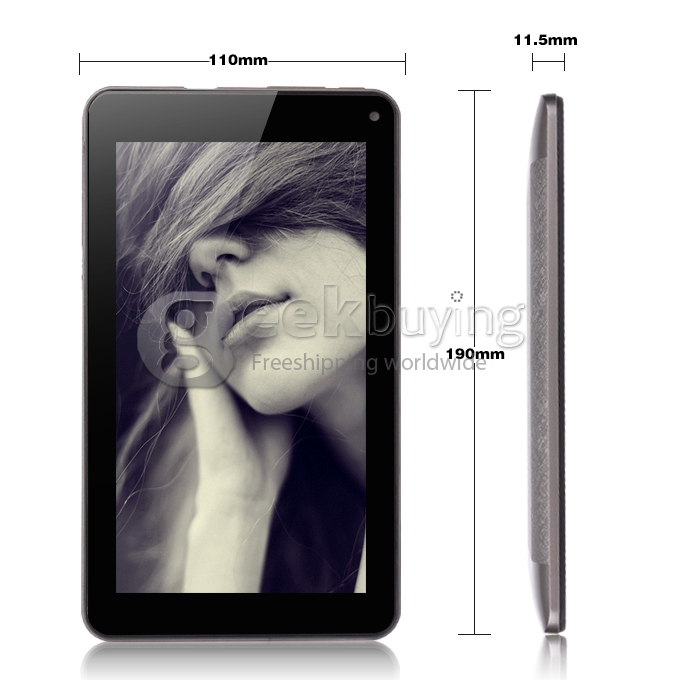 VIA V7 7 inch WM8880 Cortex-A9 Dual Core 1.5GHz Tablet PC Android 4.2 OS 512M/4G Dual Camera 1080P MID Black (V7 Series)