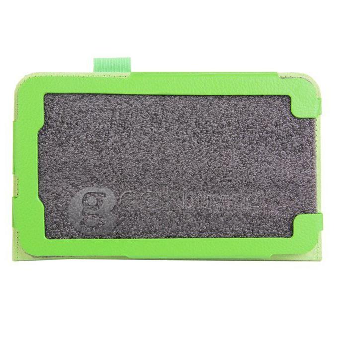 PU Leather Stand Flip Case Cover for Samsung Galaxy Tab 3 7.0 Lite T110 - Green