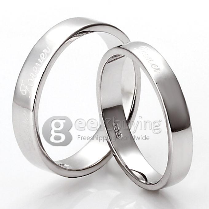 Fashion Silver Love Forever Finger Ring for Men - 10 Size