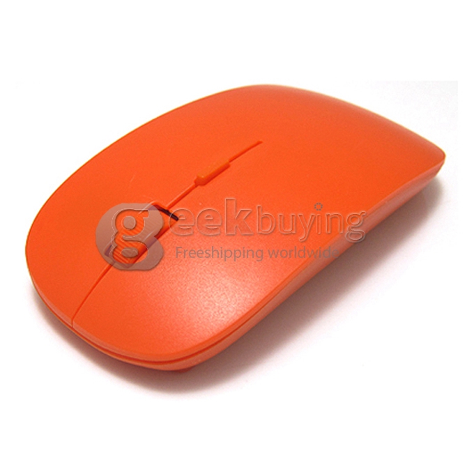 Ultra-Slim USB 2.4GHz Wireless Mouse Support Mac OS/Windows - Orange