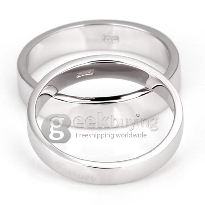 Fashion Silver Love Forever Finger Ring for Men - 12 Size