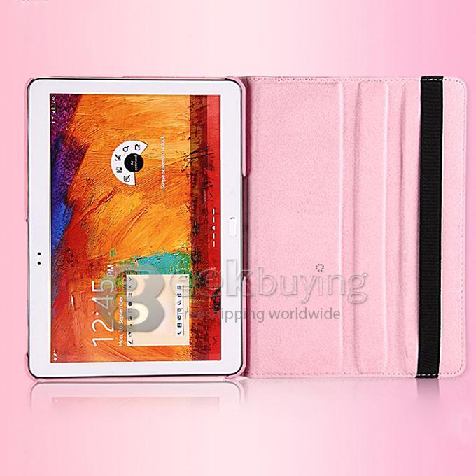 360 Rotating Leather Case Cover Stand for Samsung Galaxy Tab Pro 10.1 T520 - Pink