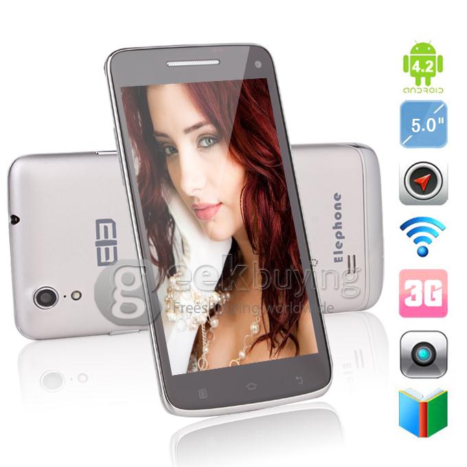 Elephone P9 Water KitKat MTK6592 Octa Core 1.7GHz 5.0 Inch Android 4.4 OS Smartphone 2GB RAM 16GB ROM Corning Glass II 8.0MP OTG/Air gesture/Wifi Display White