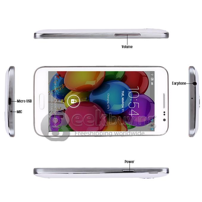 JIAKE G910W 5.0inch MTK6572 Dual Core Smartphone Android 4.2 OS 3G-white