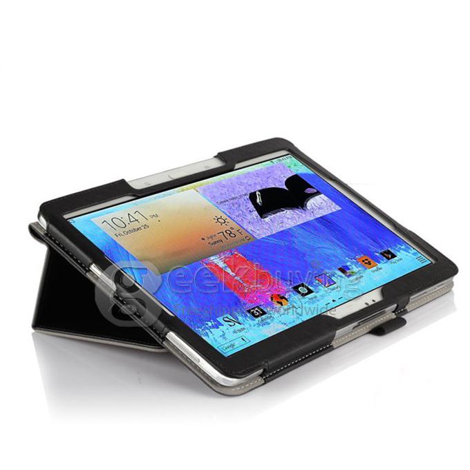 Luxury Handle Card Leather Case Cover for Samsung Galaxy Tab Pro 10.1/T520 - Black