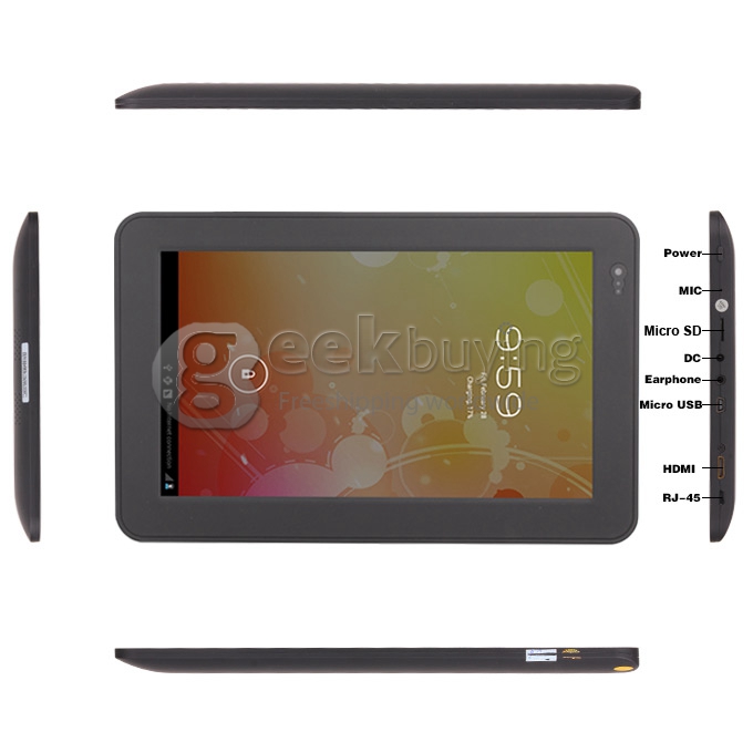 Zenithink C92 CORTEX A9 1.2GHz 10 inch Tablet PC Google Android 4.0 OS Capacitive Touch Screen 1024*600 1G/8G Black