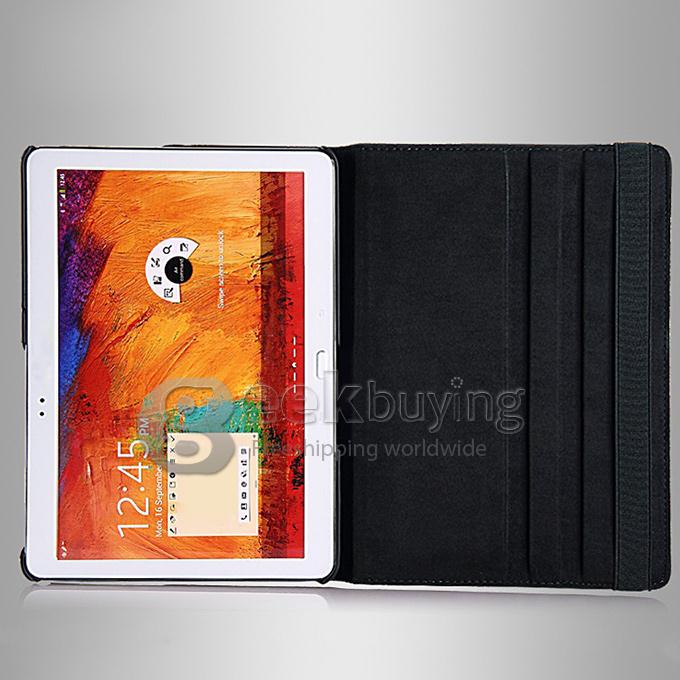 360 Rotating Leather Case Cover Stand for Samsung Galaxy Tab Pro 10.1 T520 - Black