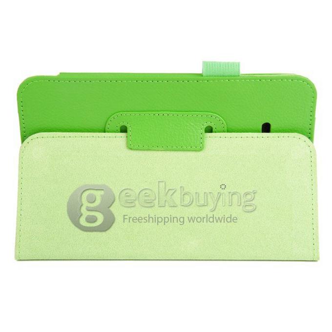PU Leather Stand Flip Case Cover for Samsung Galaxy Tab 3 7.0 Lite T110 - Green
