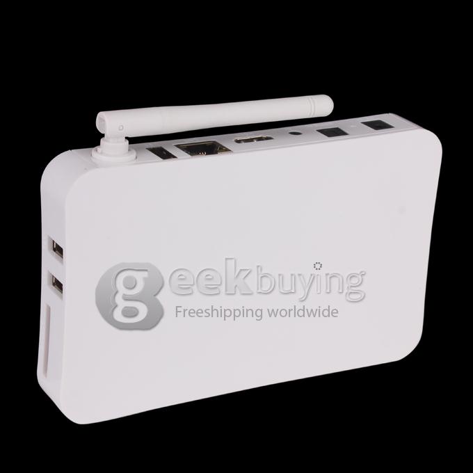 i6 Android 4.2 TV BOX AML8726-MX Dual Core Cortex A9 1G/4G XBMC Built-in WIFI and External Antenna Support Miracast White