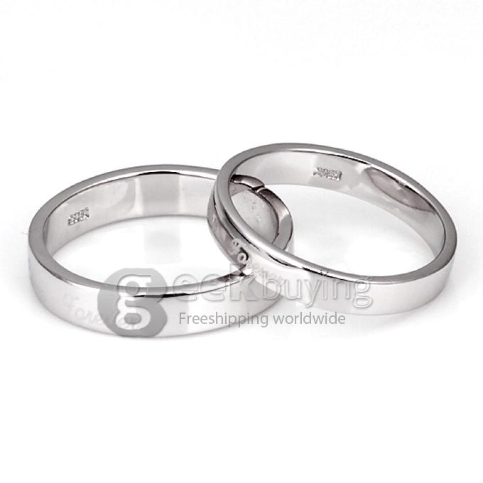 Fashion Silver Love Forever Finger Ring for Men - 12 Size