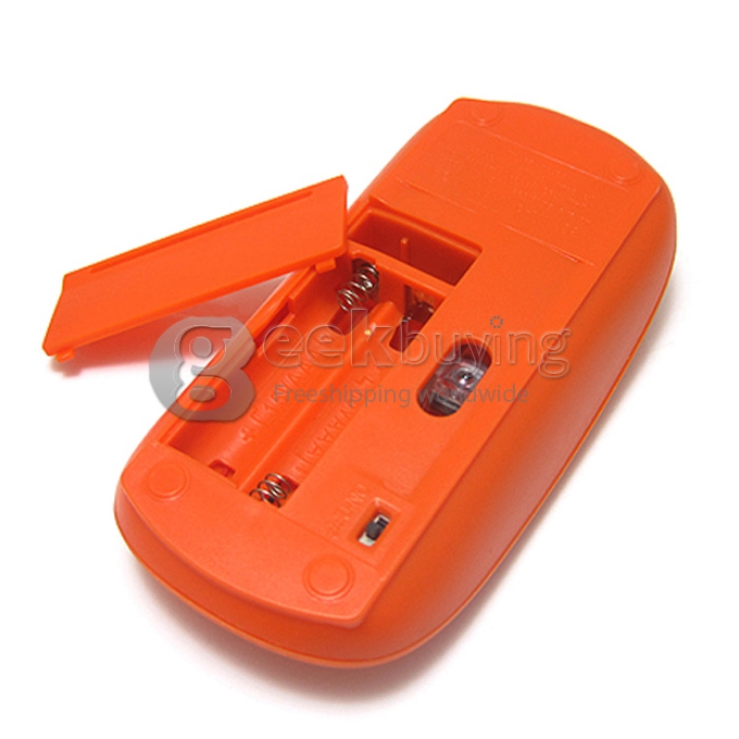 Ultra-Slim USB 2.4GHz Wireless Mouse Support Mac OS/Windows - Orange