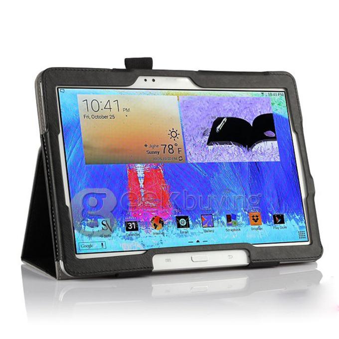 Luxury Handle Card Leather Case Cover for Samsung Galaxy Tab Pro 10.1/T520 - Black