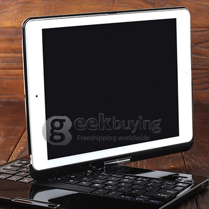 Z66 360 Swivel Rotating Stand Case Cover + Bluetooth Keyboard for iPad Air/iPad 5 - Black