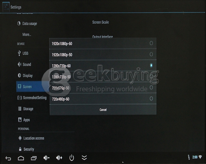UGOOS UT2 TV BOX RK3188 2G/32G Bluetooth 4.0 Android 4.2 OS 2.4G/5G WIFI XBMC -Black