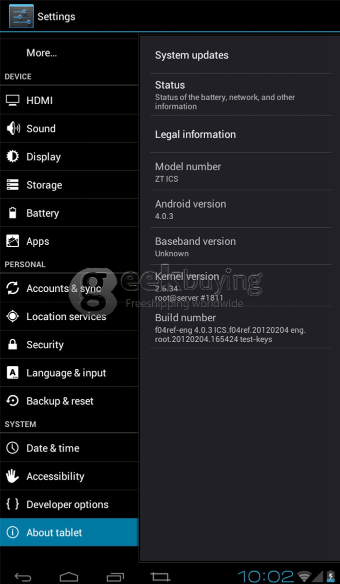 Zenithink C92 CORTEX A9 1.2GHz 10 inch Tablet PC Google Android 4.0 OS Capacitive Touch Screen 1024*600 1G/8G Black