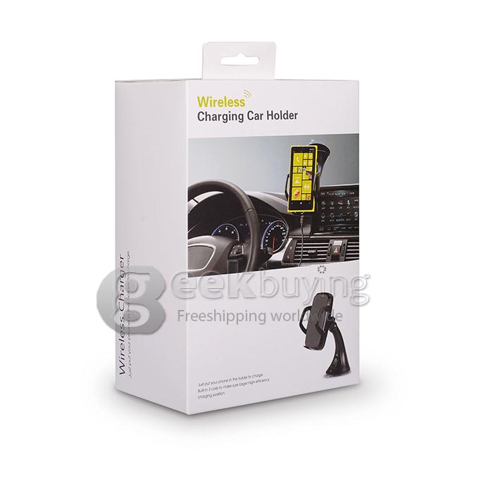 C3C Qi Wireless Car Charger Dock with Universal Orienting Windshield / Dashboard For Samsung Galaxy S5 Nexus 5 Nexus 4 Lumia 920 All Qi Compliance Mobile Phones